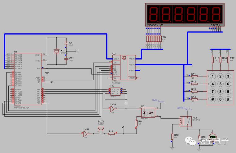 Bus Connections in PROTEUS Simulation
