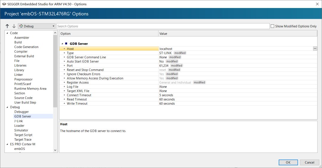 Using ST-Link for Debugging in Embedded Studio