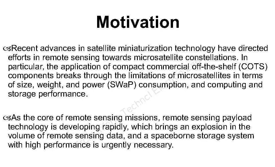 A Spaceborne Advanced Storage System for Remote Sensing Microsatellites