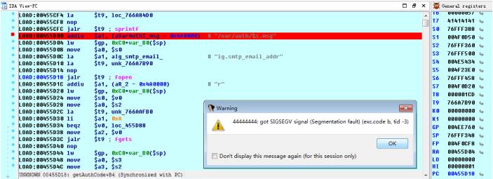 Exploiting MIPS Stack Overflow Vulnerability