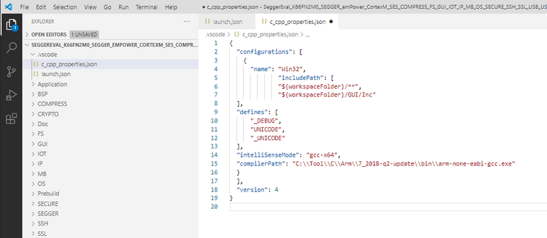 Using J-Link Debugger in VSCode