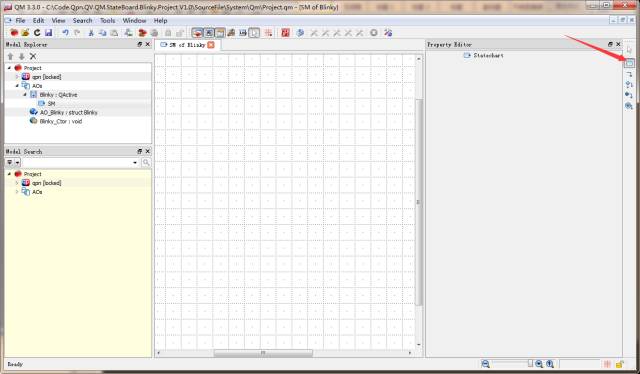 QM UML State Machine Modeling Example: Blinky for Cortex-M0
