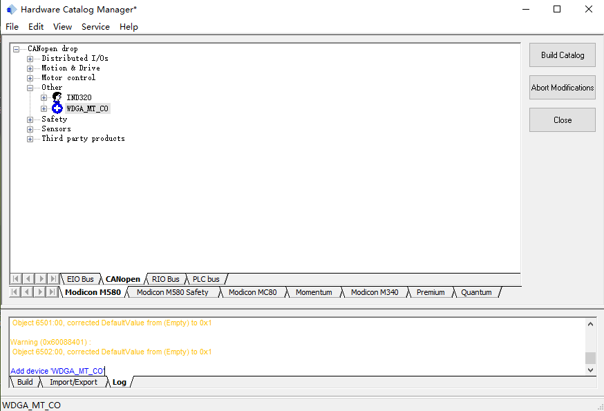 Configuring Schneider M580 Communication with WDGA CANopen Encoder