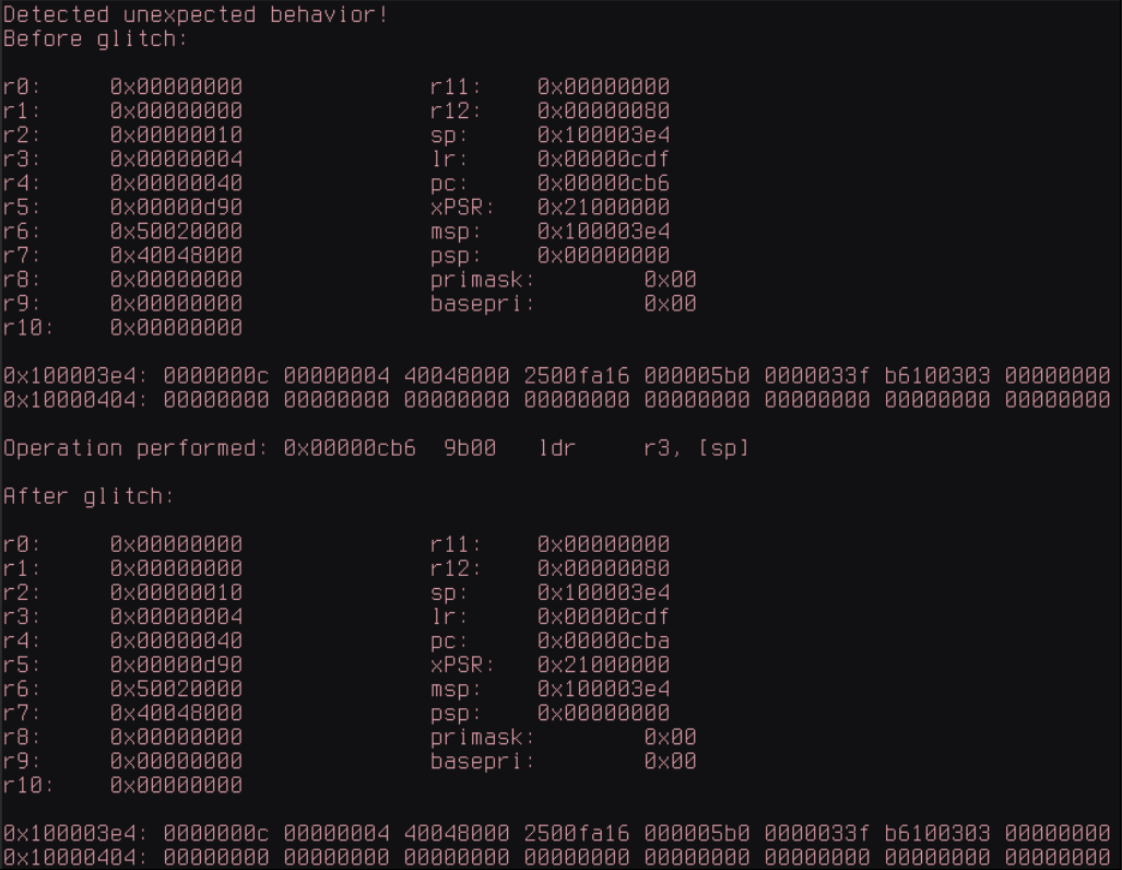 Studying the Impact of Fault Injection on Processor States via Step Debugging