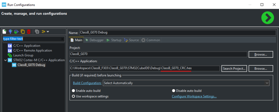 Application Notes | Creating ClassB Project Based on STM32CubeIDE