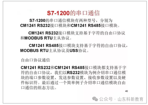 71 Page PPT Detailed Explanation of Siemens S7-1200 PLC Communication