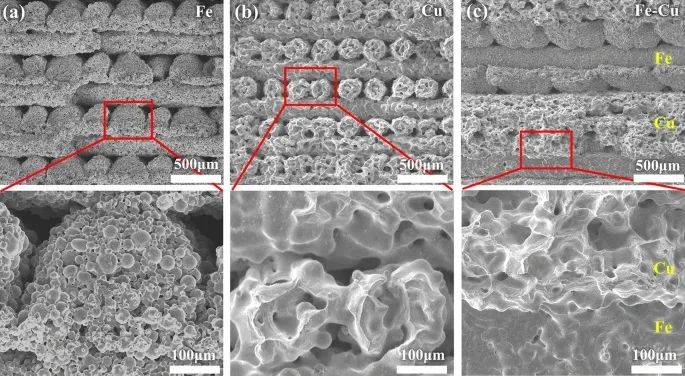 Bioinspired Multi-Metal Structures via Direct Ink Writing