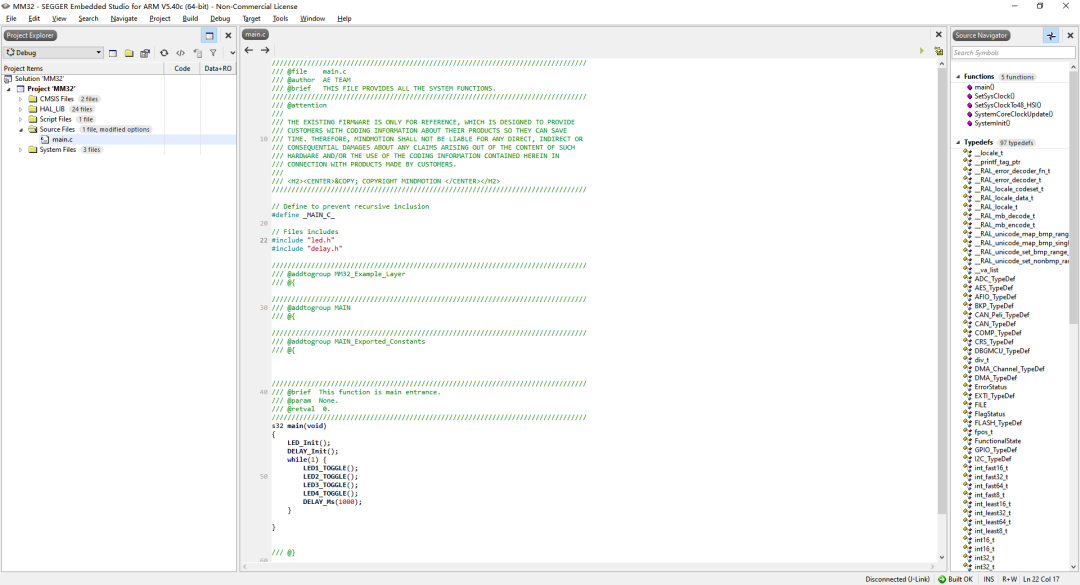 Getting Started with Embedded Studio for MM32F013x