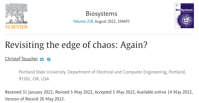 Revisiting The Edge Of Chaos: Computational Principles In Natural And Artificial Systems