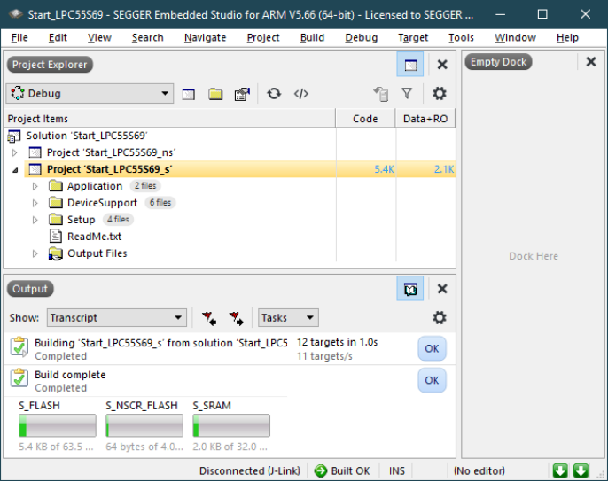 Using embOS on ARMv8-M
