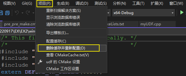 Compiling and Debugging Fluent UDF with Visual Studio and CMake