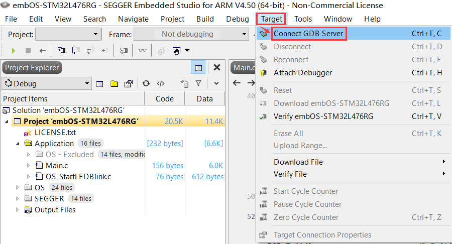 Using ST-Link for Debugging in Embedded Studio