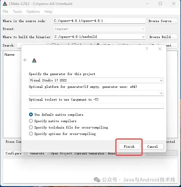 Compiling OpenCV 4.8.1 with CMake and Visual Studio 2022 on Windows