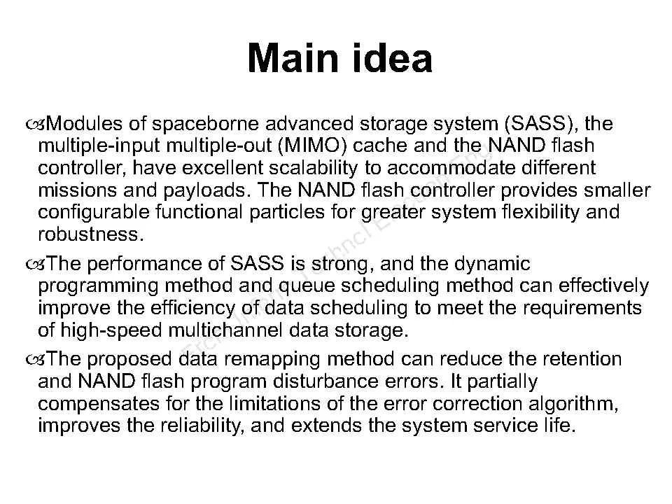 A Spaceborne Advanced Storage System for Remote Sensing Microsatellites