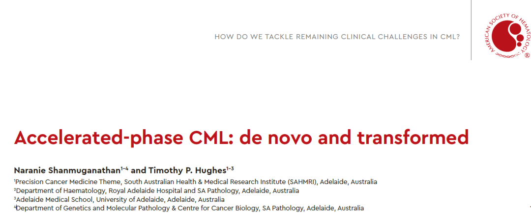 ASH Continuing Education | Accelerated Phase of CML at Diagnosis and Transformation