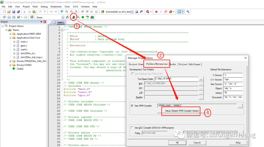 How to Change the Compiler in Keil MDK?