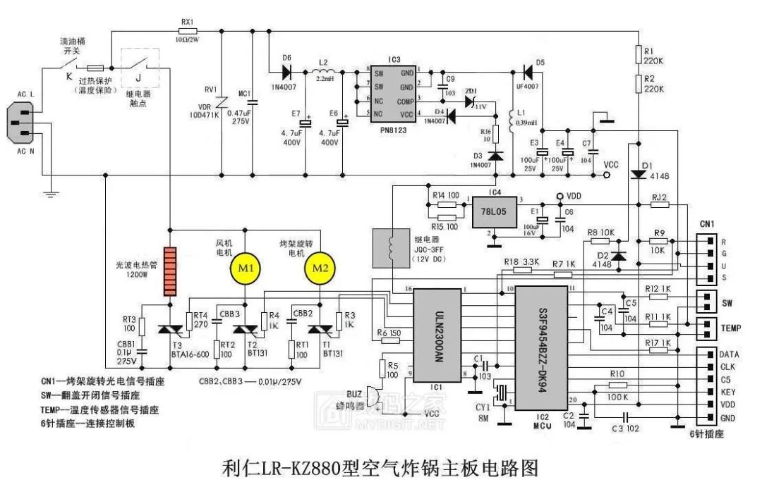 Disassembling an Air Fryer: Circuit Analysis
