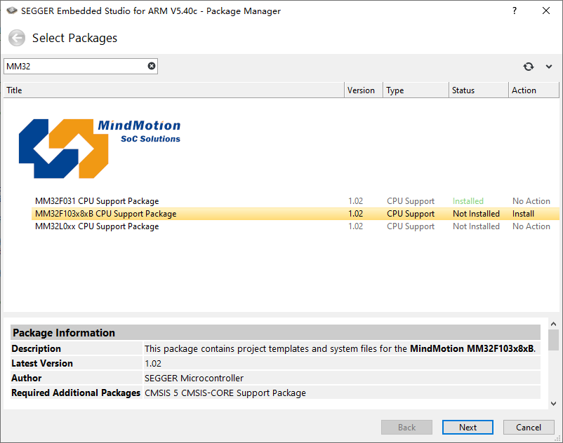 Getting Started with Embedded Studio for MM32F013x