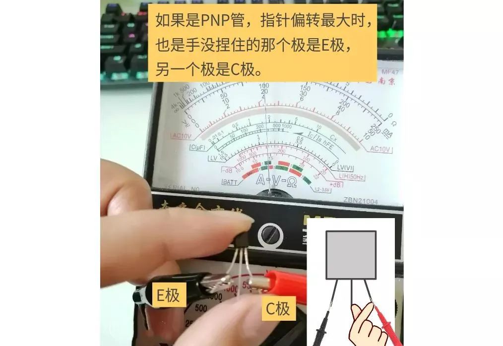 Measuring Transistors with Digital and Analog Multimeters