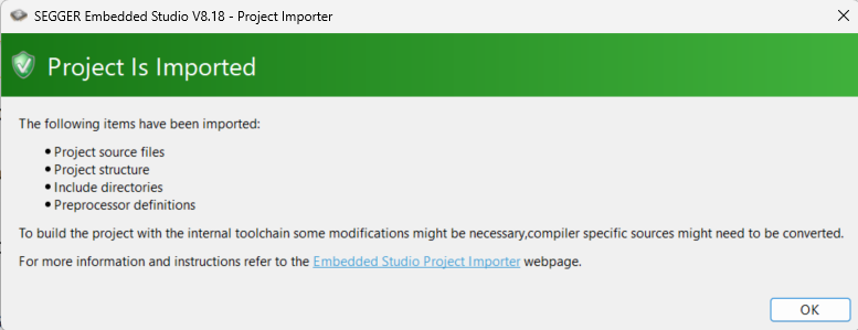 How to Migrate Projects from IAR to Embedded Studio