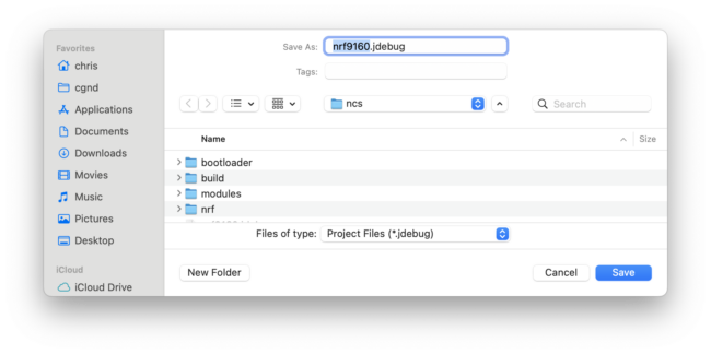 Debugging nRF9160 Zephyr Applications with Ozone