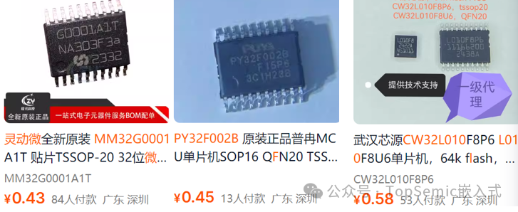 Evaluation of 50 Cent MCUs: How Fast Can GPIO Toggle?