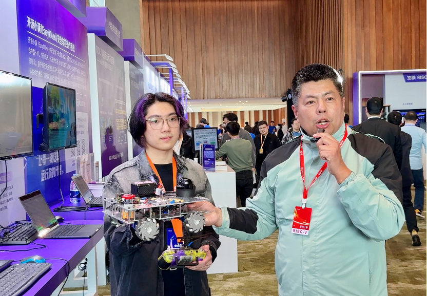 Surrounded by My DIY RISC-V Car at the Xuantie Conference!