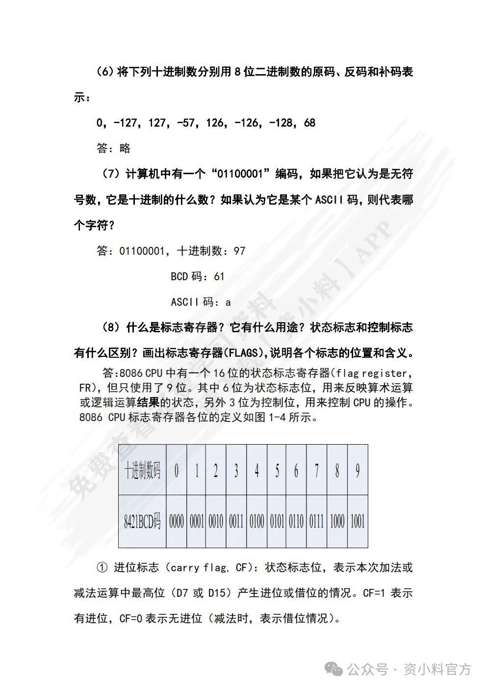 Analysis of Answers to Exercises in Assembly Language Edited by Zhou Cailan