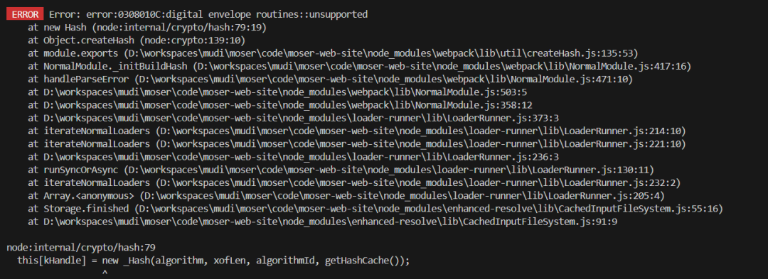 Resolving a Node.js Error Related to Cryptographic Algorithms