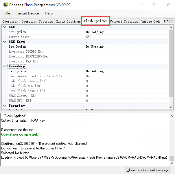 Setting Security Boundaries Using Renesas Flash Programmer Software
