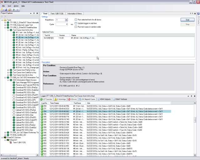 Release of EtherCAT Conformance Test Tool Version 2.3