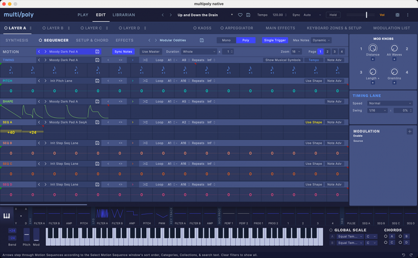 Korg Releases Multi/Poly Native Synthesizer Software, Fully Compatible with Hardware Sounds