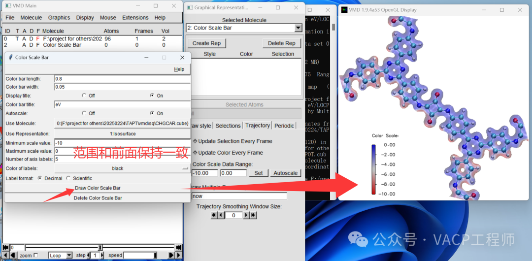 How to Calculate the Electrostatic Potential of Molecules Using VASP, Multiwfn, and VMD