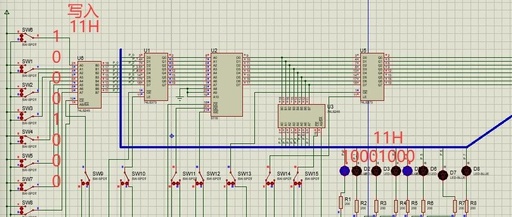 Proteus Simulation Experiment: Memory (Non-Expanded)