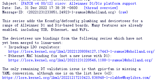 Allwinner D1/D1s Platform Support Set to Enter Linux Mainline
