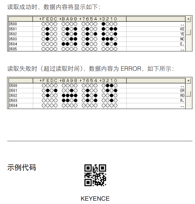 Keyence SR-X Series Barcode Scanner RS232C Communication with PLC Without Protocol
