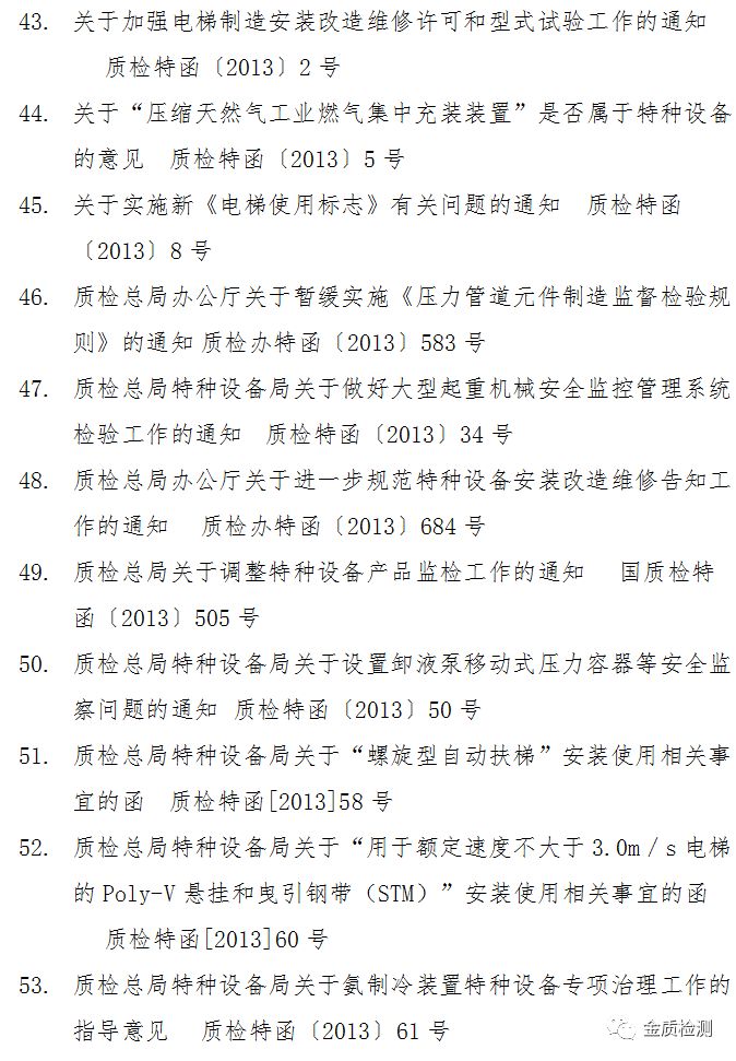 Latest Compilation: List of Laws, Regulations, Rules, and Standards Related to Special Equipment!