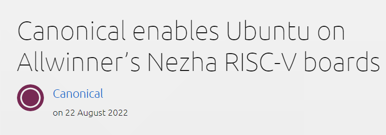 Ubuntu Officially Supports Allwinner D1 Nezha RISC-V Development Board