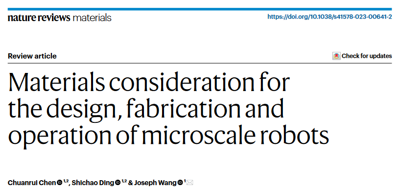 Three Authors, One Nature Review: Microrobots!