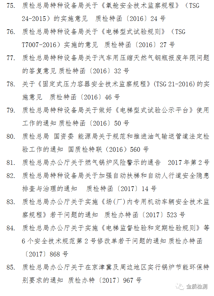 Latest Compilation: List of Laws, Regulations, Rules, and Standards Related to Special Equipment!