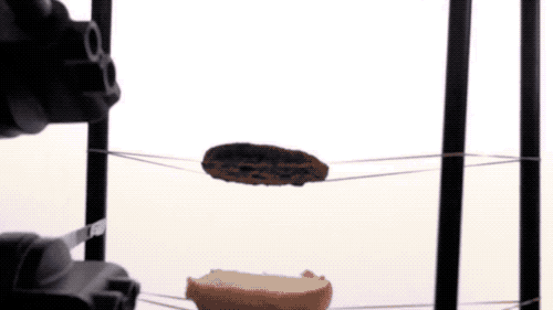 The Flying Food in Advertisements is Not Computer Graphics: Military Equipment Used in the Filming Process