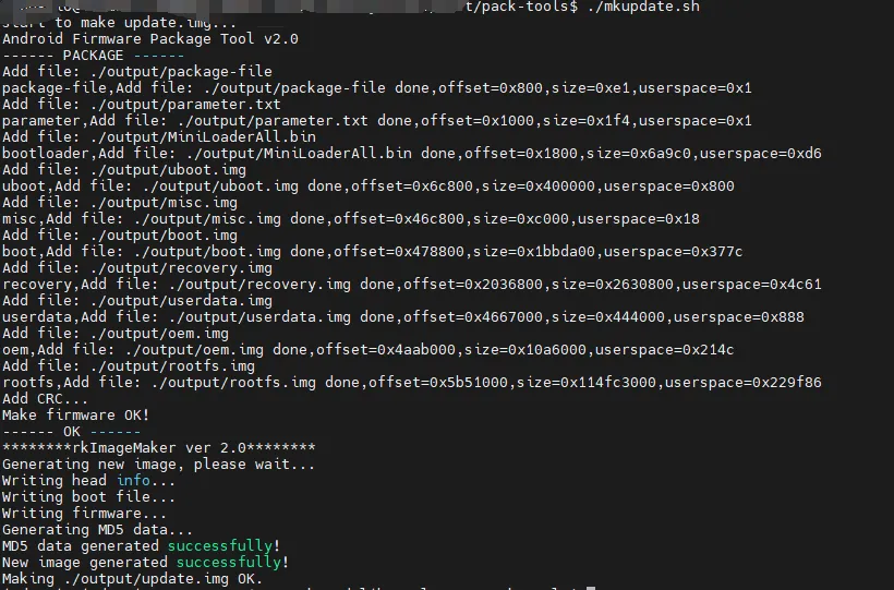 Packaging and Image Creation of Linux File System: Demonstration on the Tactile Intelligence RK3562 Development Board
