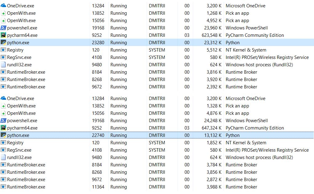 No Memory Issue That One Line of Python Code Can't Solve