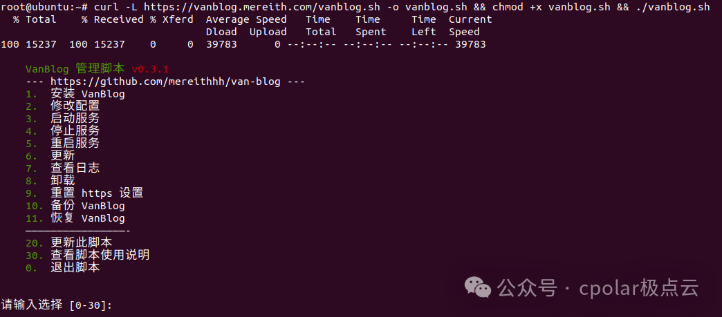 Setting Up a Lightweight Personal Blog VanBlog on Linux and Accessing It Remotely