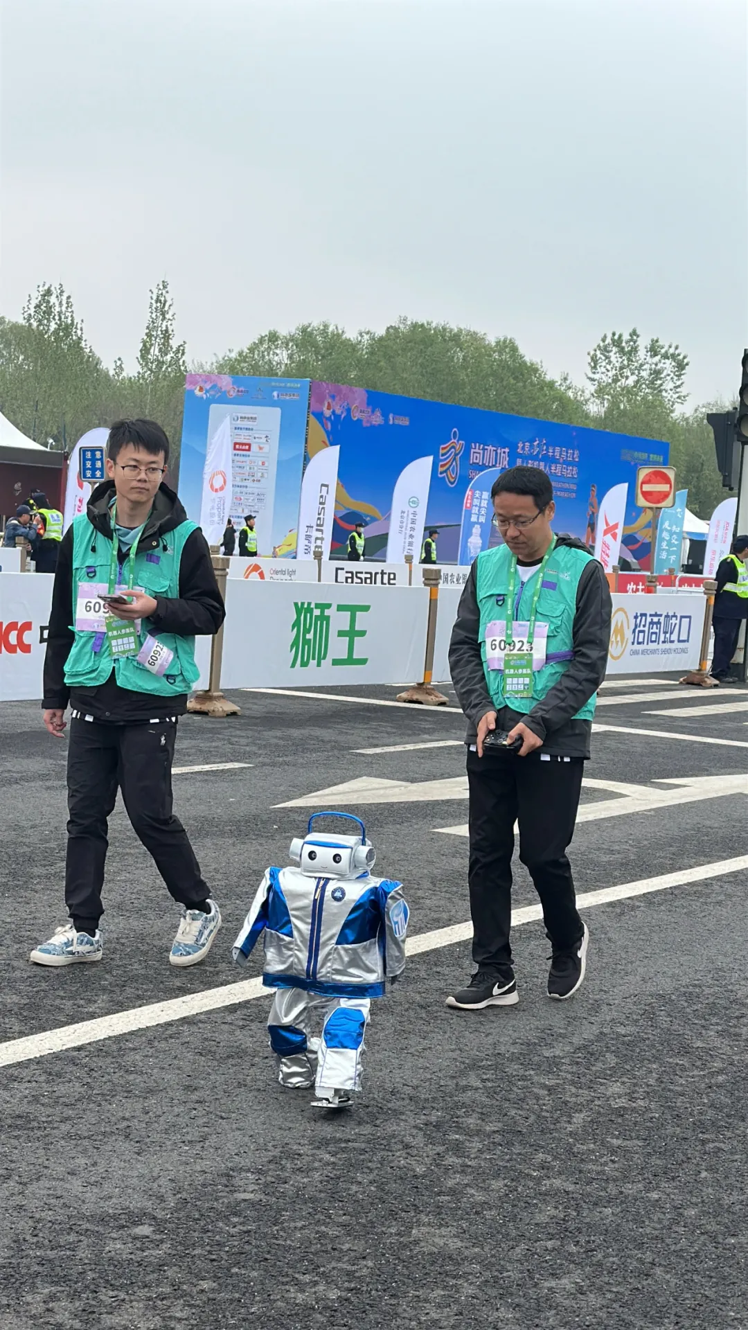 Robots Team Up for a Marathon: A Large-Scale "Performance"