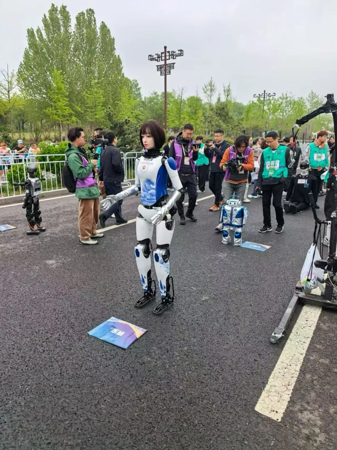 Robots Team Up for a Marathon: A Large-Scale "Performance"