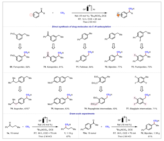 Breakthrough in Inertness: Study on Benzylic C-H Carboxylation Reaction Involving Non-Transition Metals and Alkali