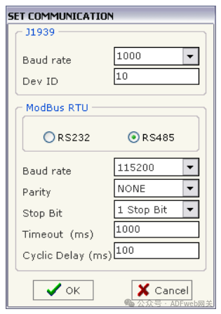 J1939 to Modbus Master - ADFweb Gateway Converter - Guangzhou Xinyu IoT