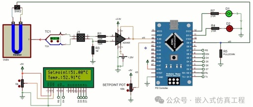 Arduino PID Controller Simulation with Proteus