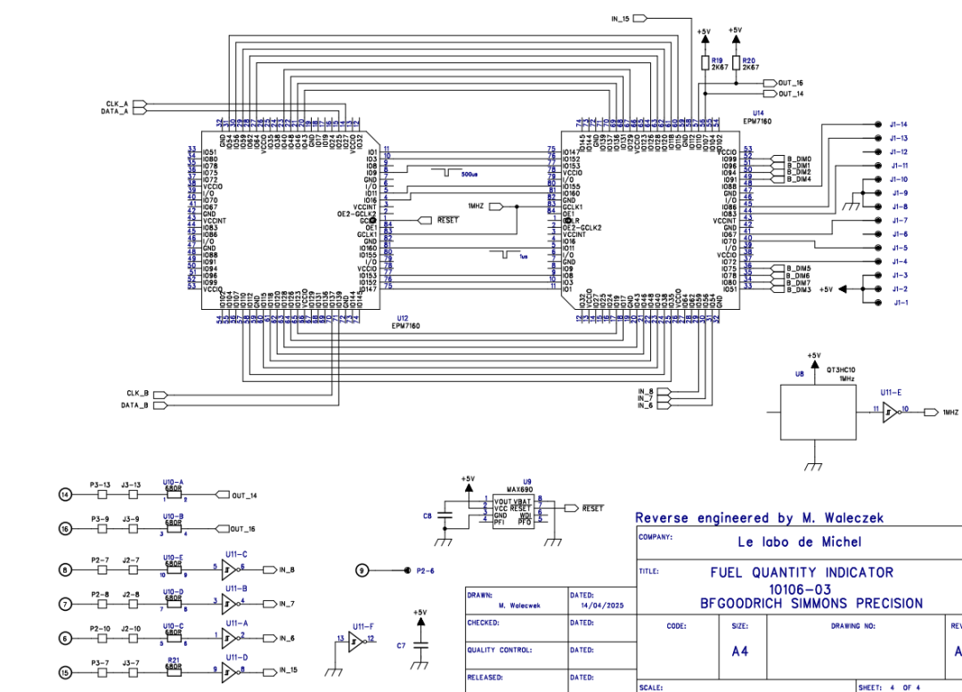 Boeing 747 Digital Fuel Quantity Indicator - Teardown, Reverse Engineering and Testing